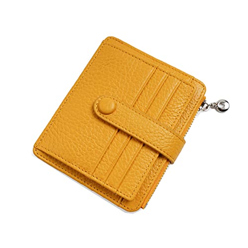 AUXDIQ Frauen Leder Kreditkarteninhaber RFID-Blockierung Slim Leder Brieftasche, Minimalist Karteninhaber kleine Brieftasche mit Münzfach, Thin Front Pocket Brieftaschen mit 6 Kartenfächern von AUXDIQ