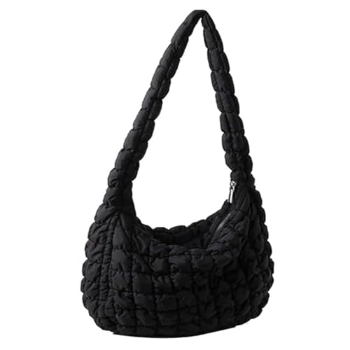 AUXDIQ Gesteppte Tote Bag für Frauen Puffer Crossbody Bag mit Reißverschluss Nylon Hobos Umhängetasche von AUXDIQ