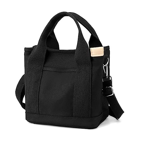 AUXDIQ Multi-Pocket Tote Bag mit Reißverschluss, Canvas japanische handgemachte Handtasche mit Fächern, Multifunktions Crossbody Shouder Bag Changing Bag für Frauen Arbeit Reisen von AUXDIQ