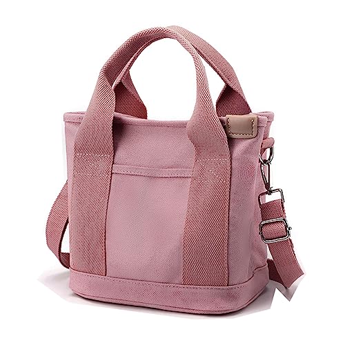 AUXDIQ Multi-Pocket Tote Bag mit Reißverschluss, Canvas japanische handgemachte Handtasche mit Fächern, Multifunktions Crossbody Shouder Bag Changing Bag für Frauen Arbeit Reisen von AUXDIQ