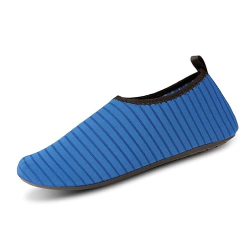 AUXDIQ Schwimmschuhe Damen Herren Badeschuhe Aquaschuhe Surfschuhe Wasserschuhe Strandschuhe Barfuß Schnell Trocknend Blau 36/37 EU von AUXDIQ