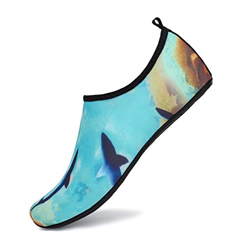 AUXDIQ Schwimmschuhe Badeschuhe Aquaschuhe Surfschuhe Wasserschuhe Strandschuhe Barfuß Schnell Trocknend für Damen Herren Kinder von AUXDIQ