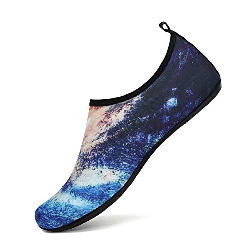 AUXDIQ Schwimmschuhe Badeschuhe Aquaschuhe Surfschuhe Wasserschuhe Strandschuhe Barfuß Schnell Trocknend für Damen Herren Kinder von AUXDIQ