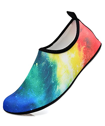 AUXDIQ Schwimmschuhe Badeschuhe Aquaschuhe Surfschuhe Wasserschuhe Strandschuhe Barfuß Schnell Trocknend für Damen Herren von AUXDIQ