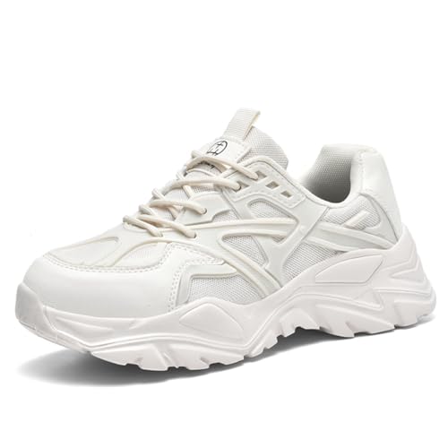 AUXDIQ Sicherheitsschuhe Herren Damen Wasserdicht Arbeitsschuhe Leicht Atmungsaktiv Schutzschuhe Stahlkappenschuhe, Weiß, 39 EU von AUXDIQ