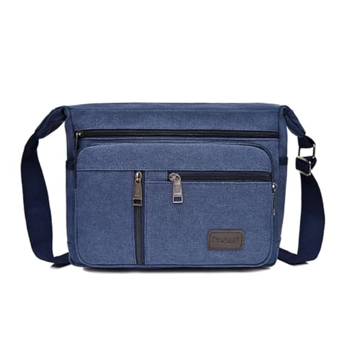 AUXDIQ wasserdichte Messenger Umhängetasche, Multi Pockets Canvas Crossbody Bag für Männer, Casual Lightweight Satchel Bag von AUXDIQ