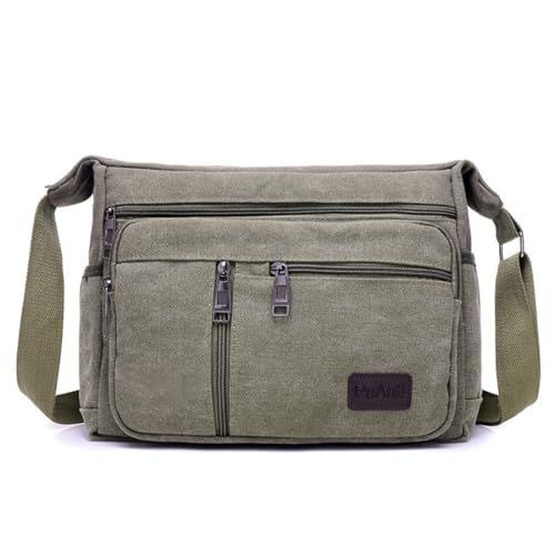 AUXDIQ wasserdichte Messenger Umhängetasche, Multi Pockets Canvas Crossbody Bag für Männer, Casual Lightweight Satchel Bag von AUXDIQ