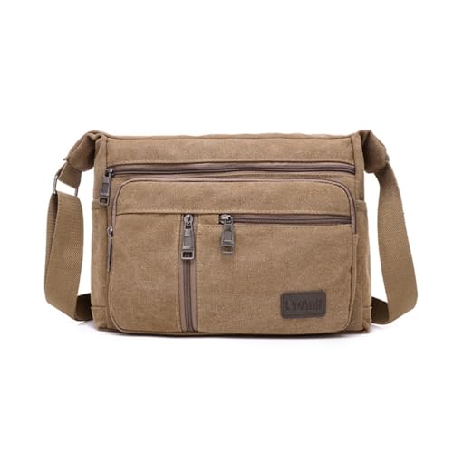 AUXDIQ wasserdichte Messenger Umhängetasche, Multi Pockets Canvas Crossbody Bag für Männer, Casual Lightweight Satchel Bag von AUXDIQ