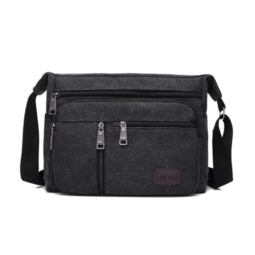 AUXDIQ wasserdichte Messenger Umhängetasche, Multi Pockets Canvas Crossbody Bag für Männer, Casual Lightweight Satchel Bag von AUXDIQ