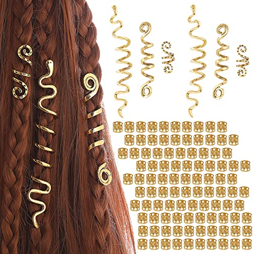 AUXHCYL 106 Stück Dreadlock Jewellery Hair Spiral Clips,Dreadlocks Schmuck Haarspiralen Clips,Zubehör Metall Haarspangen Dekoration,Haar Ringe Perlen Schmuck Braids Schmuck für Frauen und Mädchen AUXHCYL 106 Stück Dreadlock Jewellery Hair Spiral Clips,Dreadlocks Schmuck Haarspiralen Clips,Zubehör Metall Haarspangen Dekoration,Haar Ringe Perlen Schmuck Braids Schmuck für Frauen und Mädchen von AUXHCYL
