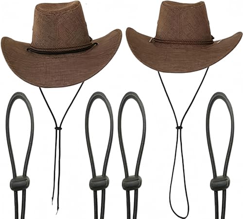Universeller abnehmbarer Kinnriemen/verstellbarer Kinnriemen – zwei Lösungen – für Männer und Frauen für Sonnenhut, Angelhut, Strohhut, Cowboyhut für Safari, Angeln, Wandern, Strand, Golf, 4er-Pack Universeller abnehmbarer Kinnriemen/verstellbarer Kinnriemen – zwei Lösungen – für Männer und Frauen für Sonnenhut, Angelhut, Strohhut, Cowboyhut für Safari, Angeln, Wandern, Strand, Golf, 4er-Pack von AUXPhome