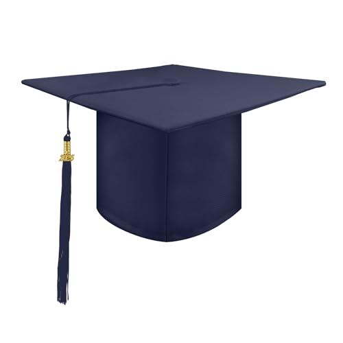 AUYAO Bachelor Hut 2025 Abschluss Hut Unisex Doktorhut Verstellbar Graduation Cap Geschenk für Abitur Studium Master Bachelor Abschluss Examen Hochschule Doktortitel Student (Marine, 2025 Anhänger) von AUYAO