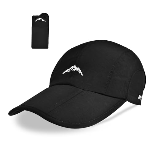 AUYAO Baseball Cap Unisex Kappe Faltbarer Verstellbar Basecap Herren Canvas-Kappe Damen Lässig Atmungsaktiv Schwarz Sonnenhut Mens Sonnenschutz Baseballmütze Freien Baseballkappe Hüte Mützen Cap Sport von AUYAO