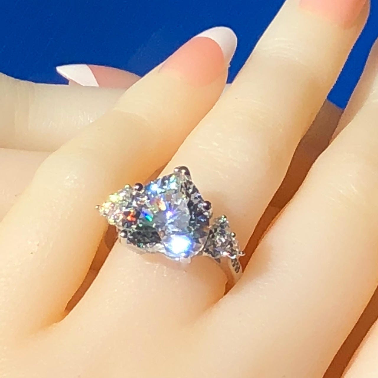 5, 6Ct Herzförmiger Simulierter Diamant Verlobungsring, 925 Sterling Silber Ring, Herzschliff, Jubiläumsring von AUZJewellery