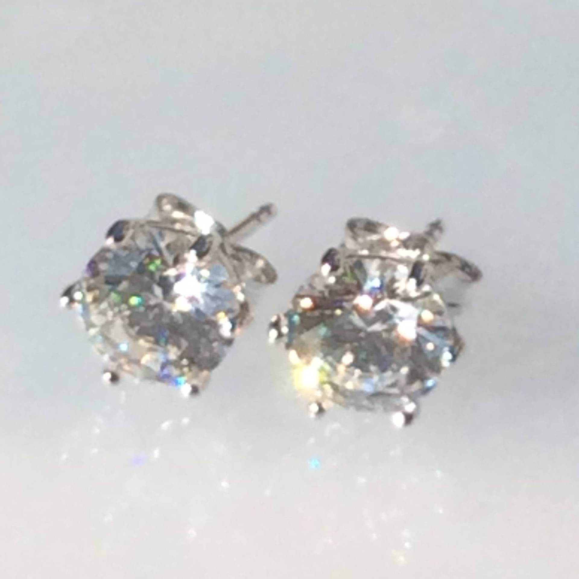 Muttertags-Geschenk Ohrstecker, Funkelnde Diamanten-Imitate, Echt 925 Sterling Silber von AUZJewellery