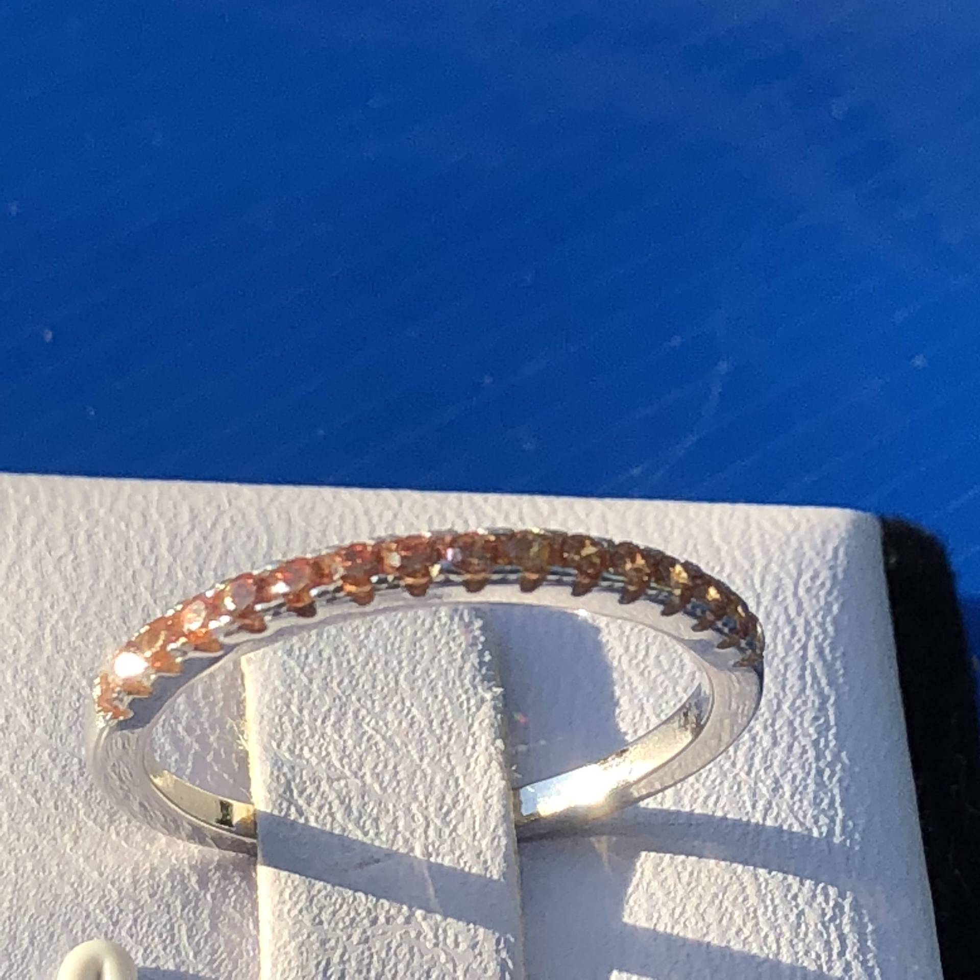 Passendes Band Ehering, Eine Halbe Ewigkeit, Echtes Silber, Passender, Geschaffener Diamant, Diamant Cz, Simulierter # 4-12 von AUZJewellery