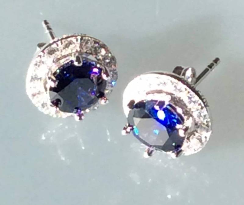 Saphir Ohrringe Lab Sterling Silber Ohrringe von AUZJewellery