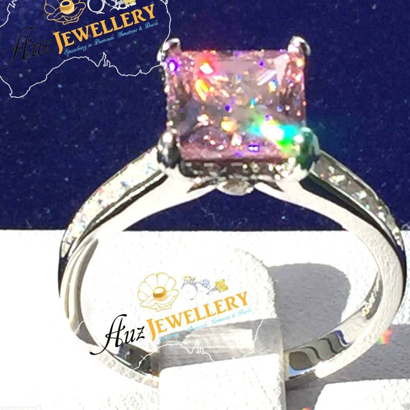 Verlobungsring, Ehering, 2st, Bridal Set, Simulierter Diamant, Hochzeits-Set, Princess Cut, Simulierten Diamant-Verlobungsring, Größe 4-11 von AUZJewellery