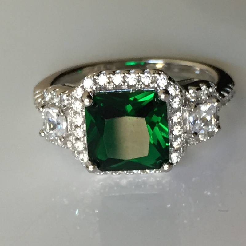 Verlobungsring Verlobung Ehering, Rundschliff, 4Ct Solitaire Ring, Lab Erstellt, Simuliert Diamant-Verlobungsring, Größe 4-11 von AUZJewellery