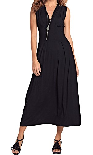 Marken Jersey Kleid SCHWARZ M. AUSGESTELLTEM Rock Party GR. 44 GR. 48 0815259877 (50) von AV