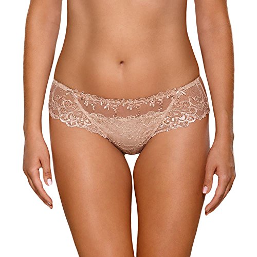 AVA 1030 Slips Damen Dessous Spitze Geblümt Normaler Bund Setteil EU, Beige,3XL von AVA