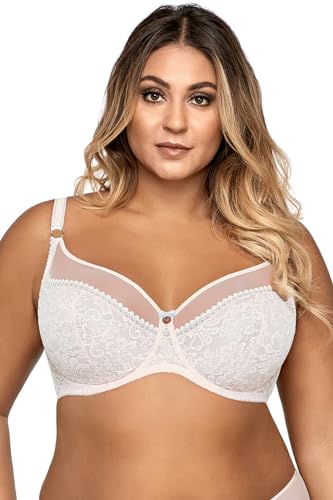 AVA 1396 Soft BH Damen Unterwäsche Gemustert Seitenstäbchen Regulierbar Setteil, Weiß,105C AVA 1396 Soft BH Damen Unterwäsche Gemustert Seitenstäbchen Regulierbar Setteil, Weiß,105C von AVA