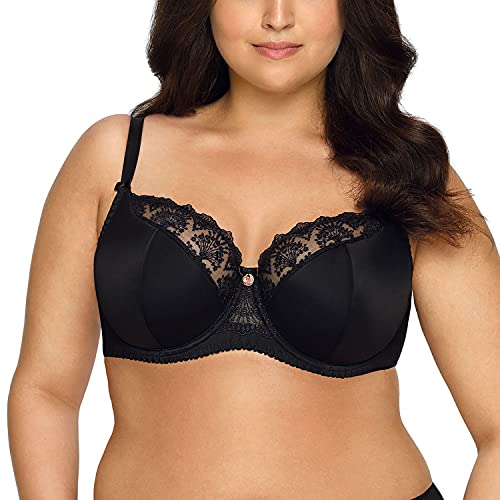 AVA Dame Halbversteifter BH Träger Stickerei Schleife Freesia 1921, Schwarz,65I von AVA