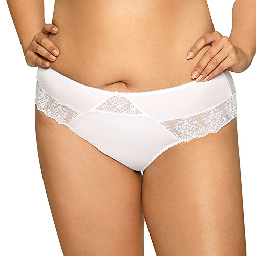 AVA Dame Slip Unterhose Schleife Netz Gestrickt Unterwäsche 1922 Freesia, Weiß,L von AVA