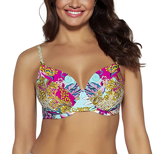 AVA Damen Bikinioberteil Bademode Bikinihose Gemustert Klassisch Strandmode SK-172, Mehrfarbig,100D von AVA