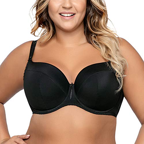 AVA Damen Bügel BH Schalen Glatt Große Brüste Unterwäsche 1263, Schwarz,80B von AVA