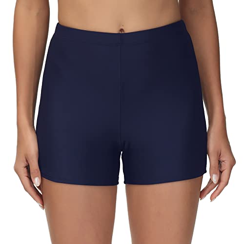 AVACOO Damen Badehose High Waist Badeshorts Wassersport Schwimmshorts Bauch Weg Sport Bikini Shorts Strandshorts von AVACOO