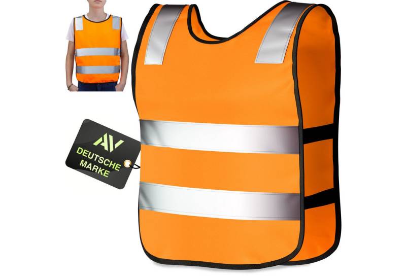 AVANA Warnweste Kinder Reflektorweste (3-12 Jahre) reflektierende Sicherheitsweste hohe Sichtbarkeit, leichte Weste von AVANA