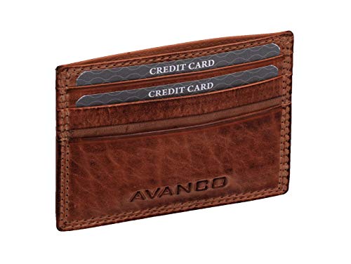 Leder Kreditkartenetui Rinderleder 21- (399D) Kreditkartenetui Kartenetui Neu von AVANCO