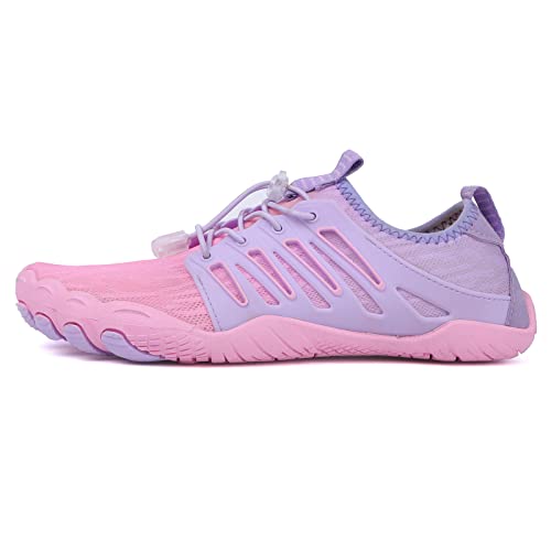 AVASAGS Badeschuhe Damen Herren Wasserschuhe Aquaschuhe Barfuß Schuhe Schnell Trocknend Strandschuhe Schwimmschuhe (A-Rosa, eu_Footwear_Size_System, Adult, Numeric, medium, Numeric_44) von AVASAGS