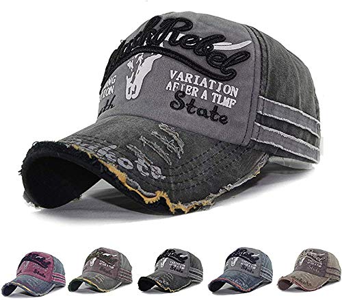 AVASAGS Baseball Kappe für Männer und Frauen, Vintage Baseballmütze Basecap Baseballcap, Outdoor Freizeit Einstellbare Retro Mützen Caps Kappe (A-Schwarz) von AVASAGS