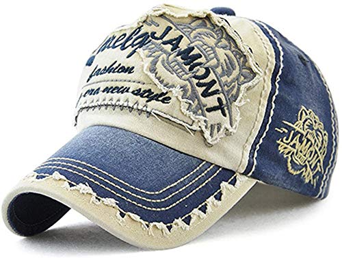 AVASAGS Baseball Kappe für Männer und Frauen, Vintage Baseballmütze Basecap Baseballcap, Outdoor Freizeit Einstellbare Retro Mützen Caps Kappe (B-Blau) von AVASAGS