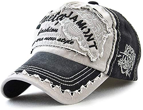 AVASAGS Baseball Kappe für Männer und Frauen, Vintage Baseballmütze Basecap Baseballcap, Outdoor Freizeit Einstellbare Retro Mützen Caps Kappe (B-Schwarz) von AVASAGS