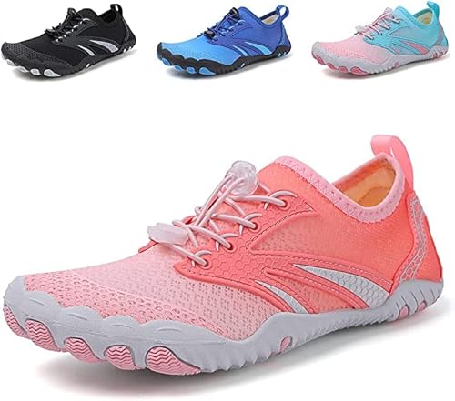 AVASAGS Damen Herren Strandschuhe Barfußschuhe Wasserschuhe Aquaschuhe Schnelltrocknend Breathable Schwimmschuhe rutschfest (Rosa, eu_Footwear_Size_System, Adult, Numeric, medium, Numeric_42) von AVASAGS