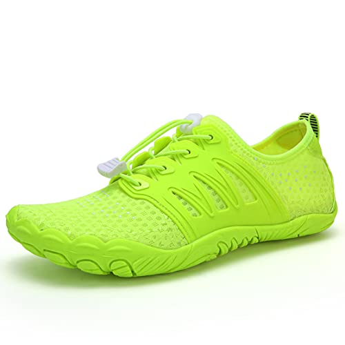 AVASAGS Unisex Barfußschuhe Weich Aquaschuhe Ultraleicht Fitnessschuhe Sohle Schnell Trocknend Badeschuhe (Fluoreszierende Grün, eu_Footwear_Size_System, Adult, Numeric, medium, Numeric_38) von AVASAGS