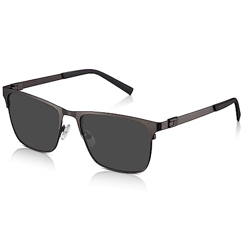 AVAWAY Herren Sonnenbrille Polarisierte Pilotenbrille Acetat Material Fahren Wandern UV400 Klassische Entworf von AVAWAY