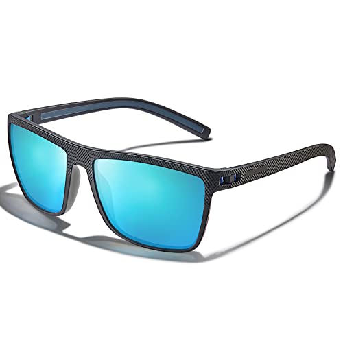 AVAWAY Polarisierte Sonnenbrille Herren UV400 Schutz Leichte TR90 Rahmen Quadrat von AVAWAY