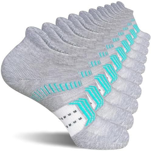 AVAYUU Damen Sneaker Socken Gepolsterte Anti-Blasen Atmungsaktive Athletic Laufsocken Kurz Sportsocken Mit Fersenlasche 5 Paar 35-38/39-42 von AVAYUU