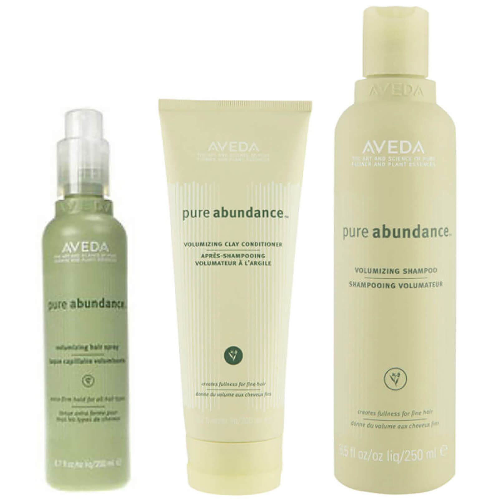 Aveda Volumen Haarpflege Trio Pure Abundance Shampoo, Conditioner & Hair Spray von AVEDA