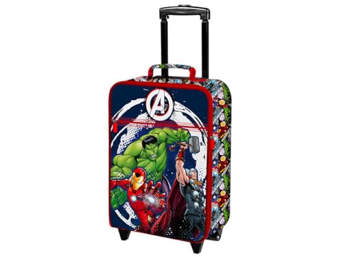 AVENGERS Koffer Trolley halbstarr für Kinder, mehrfarbig, 53 cm, Halbstarrer Koffer von AVENGERS