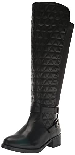 Avenue Damen Diana Übergröße, Größe 42, Schwarz Mode-Stiefel, 39 EU Weit von AVENUE