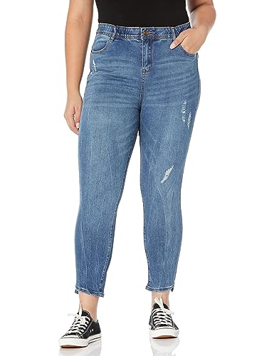 Avenue Damen Übergröße Jeans Status Skinny, Mittlere Wäsche, 50 Mehr von AVENUE