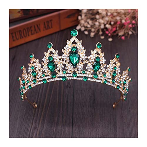 AVFORA Krone Kristall Herz Braut Tiaras Krone Haarschmuck Hochzeit Strass Diadem Tiara (Farbe: Grau) von AVFORA