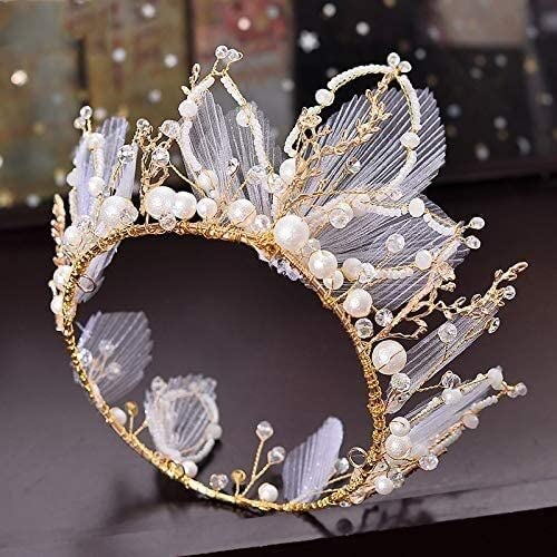 Eine modische, handgefertigte runde Prinzessin-Kronprinzessin-Perle, Perlen, Hochzeit, Braut-Haarschmuck, Haarschmuck von AVFORA