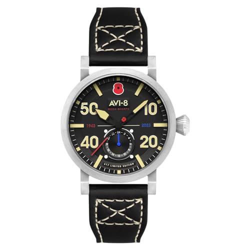 AVI-8 Dambuster 80. Jahrestag königliche britische Legion Meca-Quarz limitierte Auflage Onyx schwarz von AVI-8