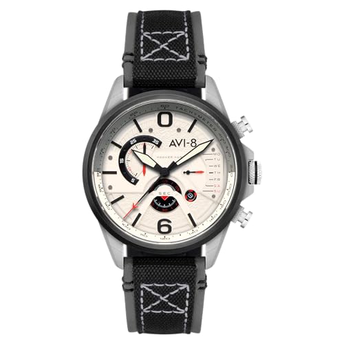 AVI-8 Hawker Harrier Dual Retrograde Chronograph Elfenbein Weiß von AVI-8